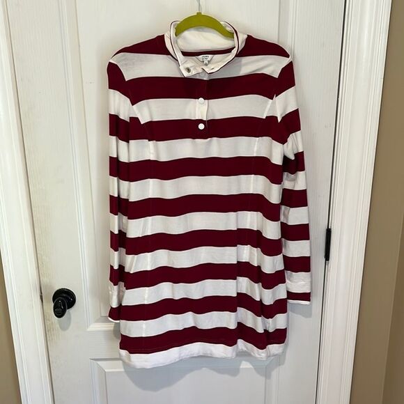 New USC Gamecocks Crown & Ivy Maroon striped dress with button collar - Picture 1 of 6